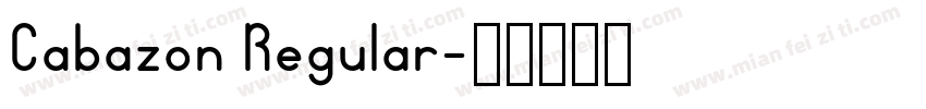 Cabazon Regular字体转换